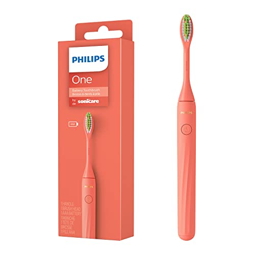 Philips One Electric Toothbrush By Sonicare I No 1 Dentist Recommended Sonic Toothbrush I 90 Days Battery Life I 13000 Micro Vibrating Bristles For Gentle Cleaning & Brighter Smile I Sleek & Lightweight – Hy1100/51 – Orange