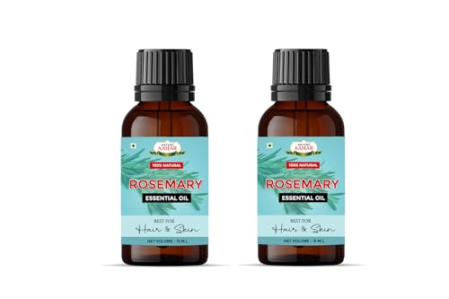 Nature Aahar Rosemary Oil For Hair, Face, Skin | Hairfall Control Hair Oil | Oil For Skin Glow And Hairs | Hair Oil For Men & Women (Buy One Get One) (Pack Of 2) (15 Ml Each)