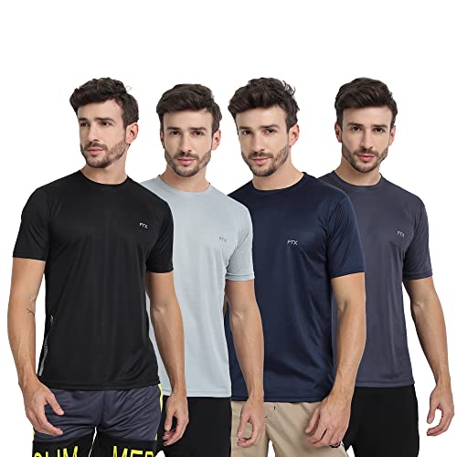 Ftx Men’S Solid Regular Fit T-Shirt (723_2_6_7_8_S_Multicolour