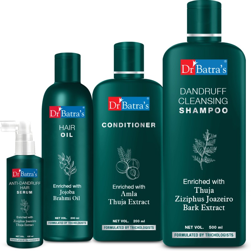 Dr Batra’S Anti Dandruff Hair Serum, Conditioner – 200 Ml, Hair Oil – 200 Ml And Dandruff Cleansing Shampoo – 500 Ml(4 Items In The Set)