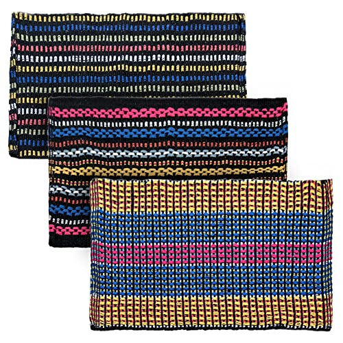 Story@Home Traditional Style Eco Series Cotton Blend 3 Piece Door Mat (16 Inch X24 Inch, Multicolor)