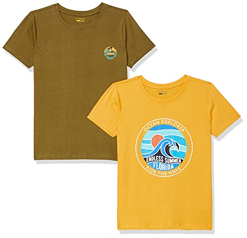 Amazon Brand – Symbol Boy’S Regular Fit T-Shirt (Ss21Smbyteepo2-101_Multi 1 7-8 Years)