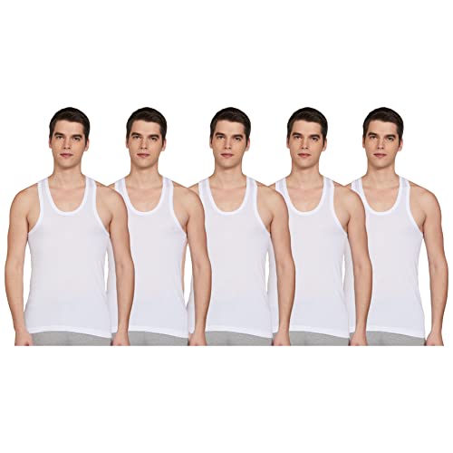 Coblue By Rupa Men’S Solid Regular Fit Basics Vest (Cbrrnfl85Cmp5_White Medium)