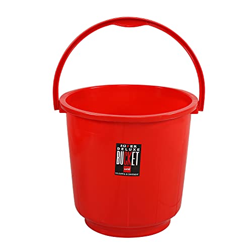 Cello Super Bucket Dlx, 16 Litres, Red (Clo_Sprdlx_Bckt_16L_Red) (Plastic)