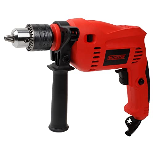 Cheston Impact Drill Machine 13Mm Chuck With Reversible And Variable Speed Screwdriver And Hammer For Home & Professional Use 2900 Rpm