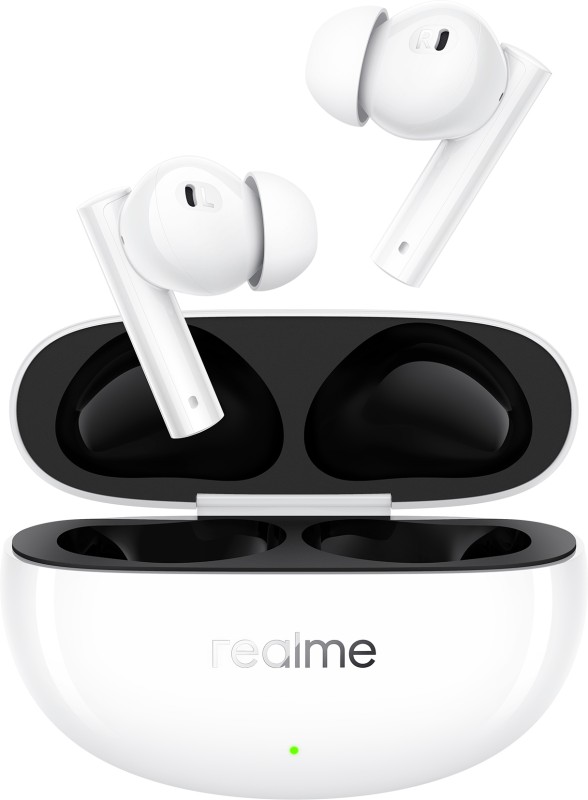 Realme Buds Air 5 With 50Db Anc, 12.4Mm Dynamic Bass Driver And Upto 38 Hours Playback Bluetooth Headset(Arctic White, True Wireless)