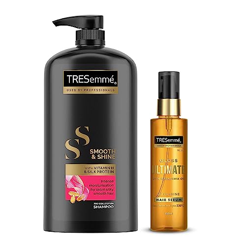 Tresemme Smooth And Shine Kit For Super Shiny Finish – Smooth And Shine 1L Shampoo And Gloss Ultimate 100Ml Serum