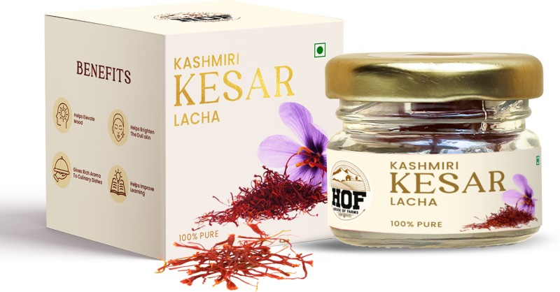 House Of Farms 100% Pure Kashmiri Kesar Lacha | Saffron Lacha | Natural & Finest Saffron(1 G)
