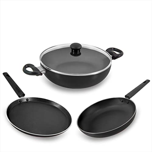 Butterfly Rapid Kcp3 Pcs Set Non Stick Cookware, Ib, Grey