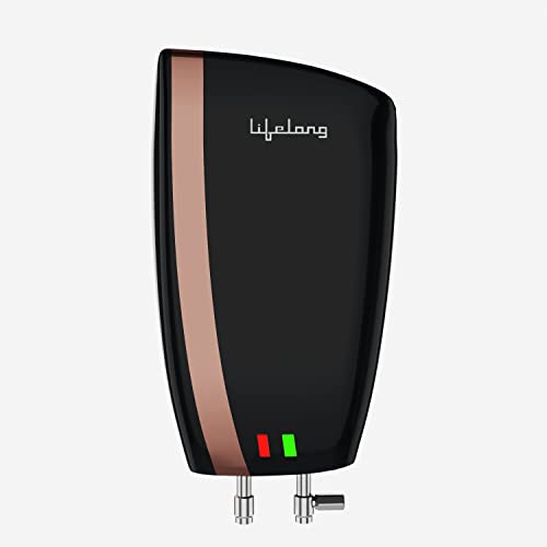 Lifelong Lliwh105 5-Litre Instant Water Heater (Geyser) | 3000 W| 6.5 Bar Pressure| Isi Certified| 2 Years Warranty| (Black)
