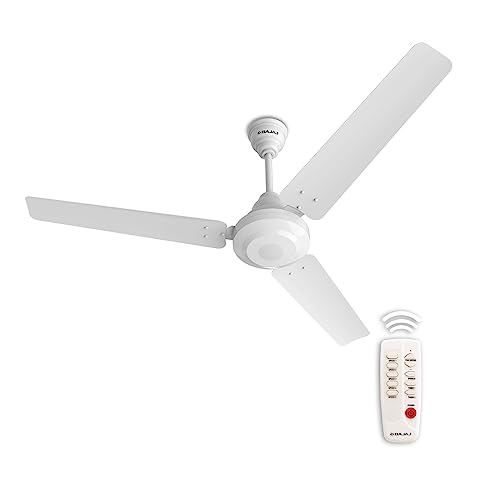 Bajaj Energos 12Dc5R 1200Mm Silent Bldc Ceiling Fan|5Starrated Energy Efficient Ceiling Fans For Home|Remote Control|Upto 65% Energy Saving-26W|High Speed|Silent Operation|2-Yr Warranty White