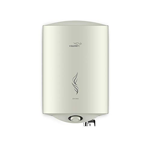 V-Guard Divino 5 Star Rated 15 Litre Storage Water Heater (Geyser) With Advanced 4 Level Safety, White
