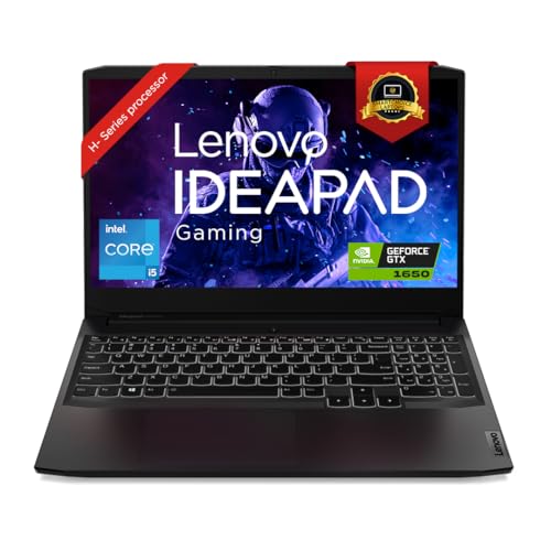 Lenovo Ideapad Gaming 3 Laptop Intel Core I5 11Th Gen 15.6″ (39.62Cm) Fhd Ips (8Gb/512Gb Ssd/4Gb Nvidia Gtx 1650/120Hz/Win 11/Backlit/3Months Game Pass/Shadow Black/2.25Kg), 82K101Kgin