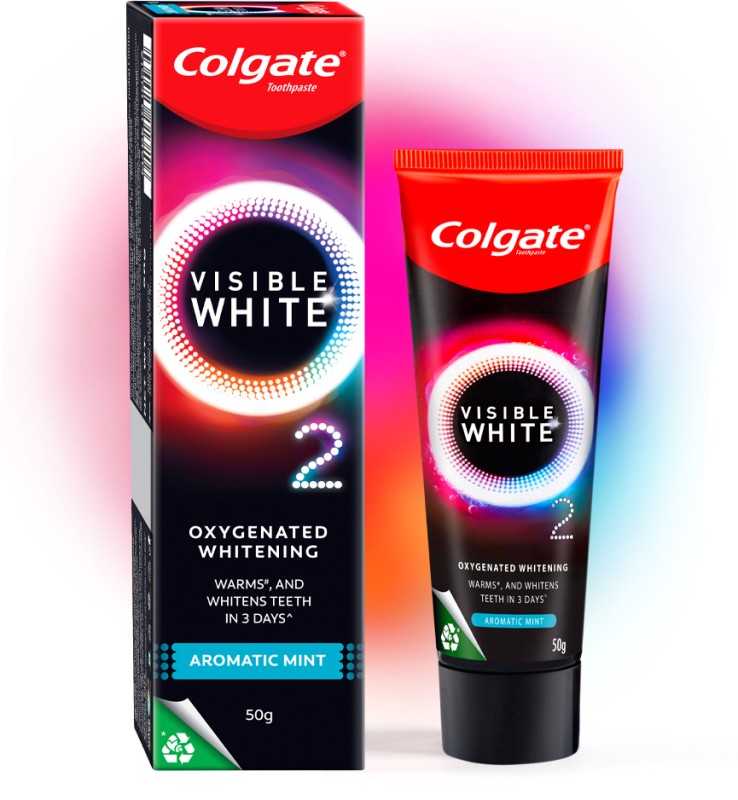Colgate Visible White O2 Teeth Whitening – Aromatic Mint Toothpaste(50 G)