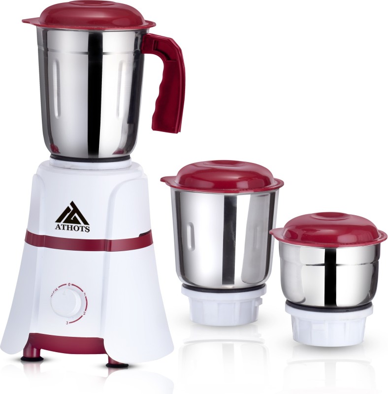 Athots Hardy Pro Powerful Hybrid 100% Copper Motor 700 Mixer Grinder (3 Jars, Light Brown , White)