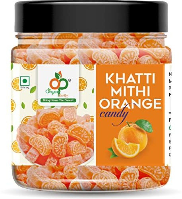 Organic Purify Orange Candy|Narangee Toffee|Orange Flavoured Toffee (Pack Of 400Gm) Jar Pack Orange Toffee(400 G)
