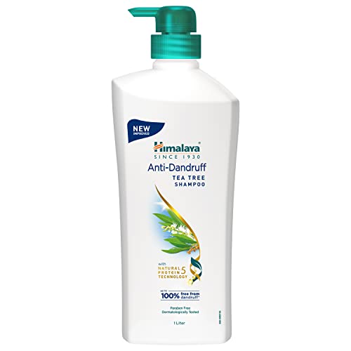 Himalaya Anti-Dandruff Tea Tree Shampoo, Removes Up To 100% Dandruff, Soothes Scalp & Nourishes Hair, With Tea Tree Oil And Aloe Vera, For Men And Women, 1000Ml