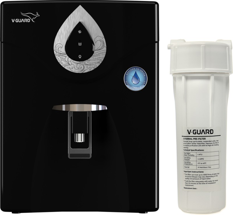 V-Guard Zenora Ro+Uf+Mb 7 L Ro + Uf + Mb Water Purifier(Black)