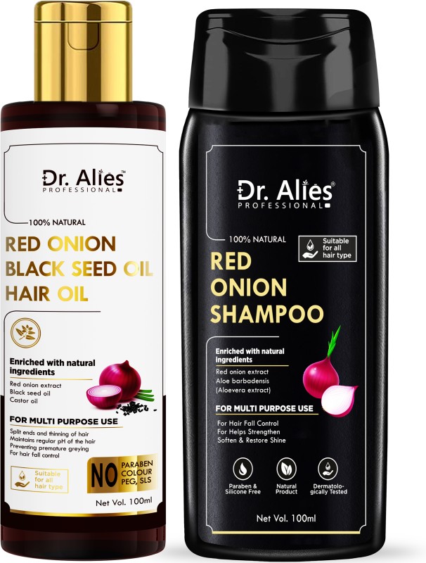Dr. Alies Professional Onion Oil With Onion Shampoo For Hair Care(2 Items In The Set)