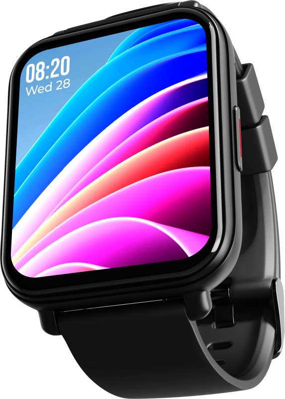Beatxp Unbound Neo 1.8″ Super Amoled Display, Bt Calling, 500Nits Brightness Smartwatch(Electric Black Strap, Free Size)
