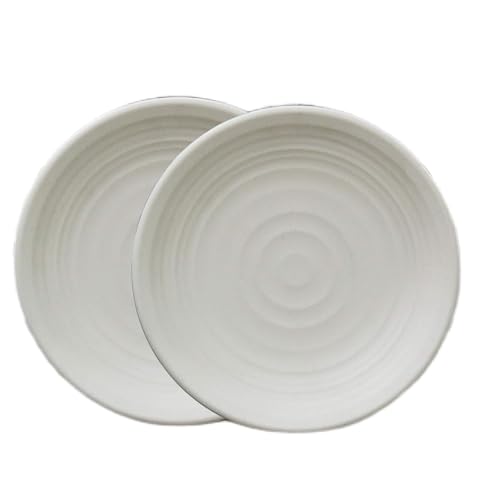 Iveo 100% Melamine Dinner Plate 7″ Taxture White (2 Pcs Set)