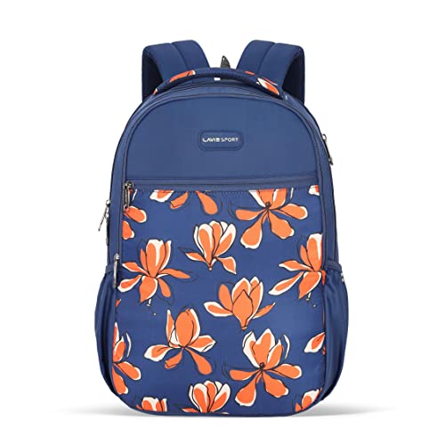 Lavie Sport 26 Litres Bloomy Floral Printed School Backpack For Girls | Stylish And Trendy Casual Backpack