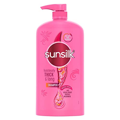 Sunsilk Lusciously Thick & Long Shampoo 1 L, With Keratin, Yoghut Protein And Macadamia Oil – Thickening Shampoo For Fuller Hair