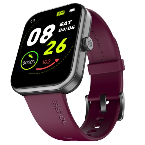 Noise Pulse 2 Max 1.85″ Display, Bluetooth Calling Smart Watch, 10 Days Battery, 550 Nits Brightness, Smart Dnd, 100 Sports Modes, Smartwatch For Men And Women (Deep Wine)