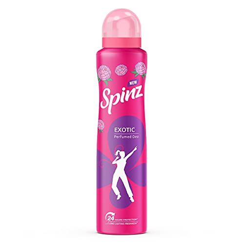 New Spinz Exotic Perfumed Deo For Women, With Bulgarian Rose Fragrance For Long Lasting Freshness And 24 Hours Protection From Odour Causing Bacteria, 200Ml