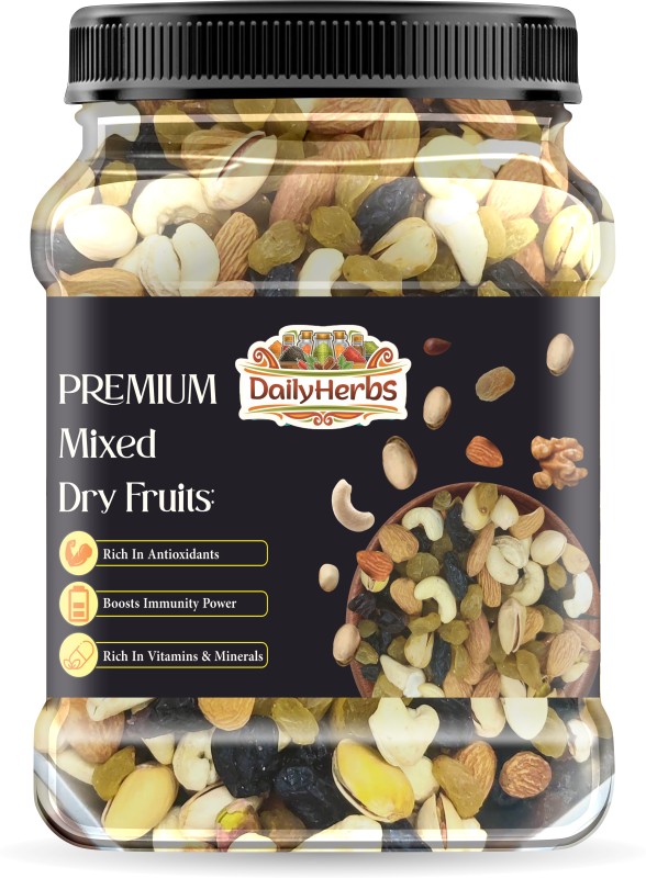 Dailyherbs Mix Dry Fruits [Almonds, Cashews, Raisins, Pistachios,Apricot,Black Raisins](500 G)