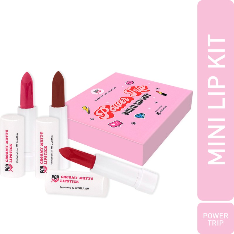 Myglamm Popxo Makeup Collection -Mini Lip Kit(Power Trip, 7.5 G)