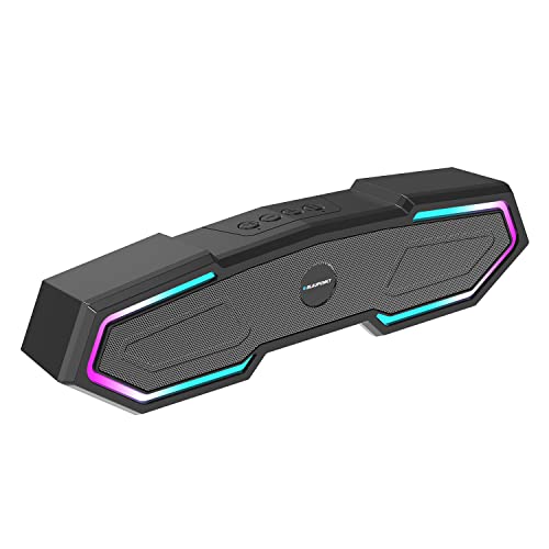 Blaupunkt Newly Launched Sba15 Gaming 16W Bluetooth Soundbar With 1200 Mah Battery I Gaming Rgb Lights I Turbovolt Charging I Aux, Bluetooth, Usb & Tws I Bt Speaker For Tv, Mobile, Pc, Laptops(Black)