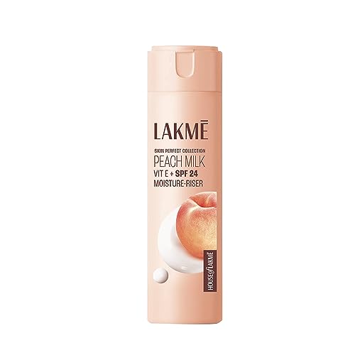 Lakme Peach Milk Moisturizer Spf 24 Sunscreen Lotion,Locks Moisture For 12 Hrs,Sun Protection,120 Ml