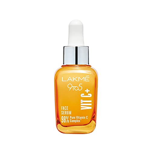 Lakmé 9To5 Vitamin C+ Facial Serum With 98% Pure Vitamin C Complex, For Healthy, Glowing Skin, 30Ml