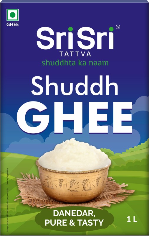 Sri Sri Tattva Shuddh Ghee – Danedar, Pure & Tasty, Ghee 1 L Tetrapack