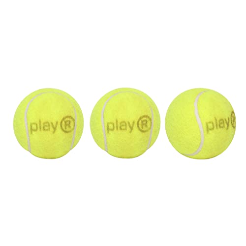 Playr Tennis Turf Balls 100% Rubber – Yellow (Pack Of 3)