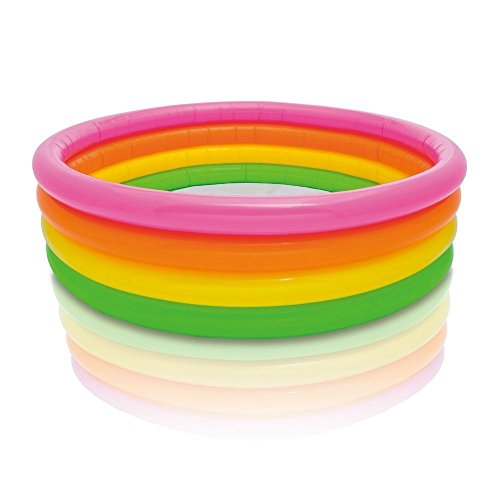 Intex Pa Toys 4 Rings Baby Pool (Multicolour, 66″ X 18″, 56441Np)