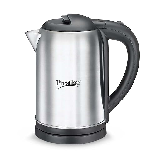 Prestige Pknss 1.0 Electric Kettle 1L With Concealed Element(1500 W, Silver And Black, Stainless Steel, Automatic Power Cut-Off)