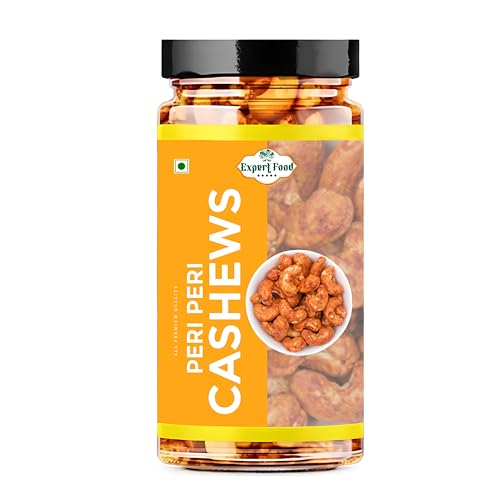 Expert Foods Peri Peri Spicy Kaju | Roasted Salted Cashews Nuts | Peri Peri Cashews | Flavoured Nuts | Roasted Snack | Masala Kaju (900 G)