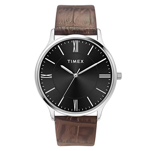 Timex 3 Hands Men Analog Black Dial Coloured Quartz Watch, Round Dial With 30 Mm Case Width – Twtg105Smu06
