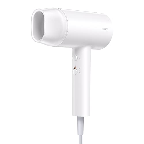 Realme Hair Dryer 1400Watts With Ionic Technology, Dual Temperature & Speed Settings, White
