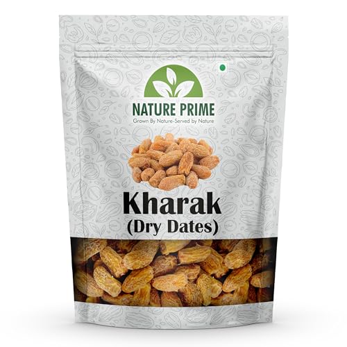 Nature Prime Dry Dates Yellow/Sukha Khajoor | Kharak | Dry Fruits (Pila Chuara) 1 Kg