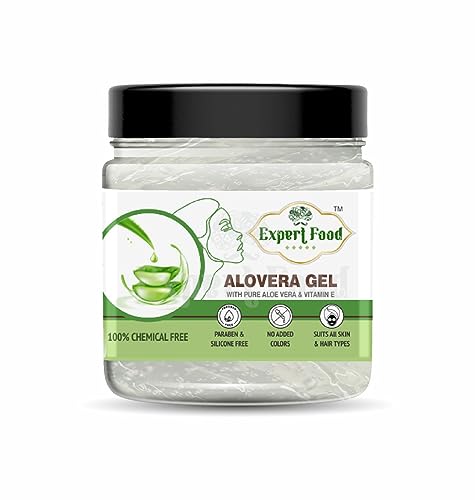 Expert Foods Pure Aloe Vera Gel For Face, With Pure Aloe Vera & Vitamin E For Skin And Hair (400 G)