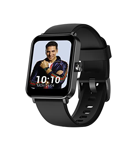 Goqii Smart Vital Max Spo2 1.69” Hd Full Touch, Smart Notification, Waterproof, Ip68, Smartwatch For Smart Phones, Blood Oxygen, Sports & Sleep Tracking With 3 Months Personal Coaching- Black