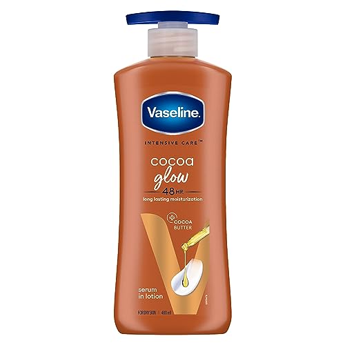 Vaseline Intensive Care Cocoa Glow Body Lotion, 48Hr Nourishing Lotion With 100% Cocoa And Shea Butter, Restores Glow, 400 Ml