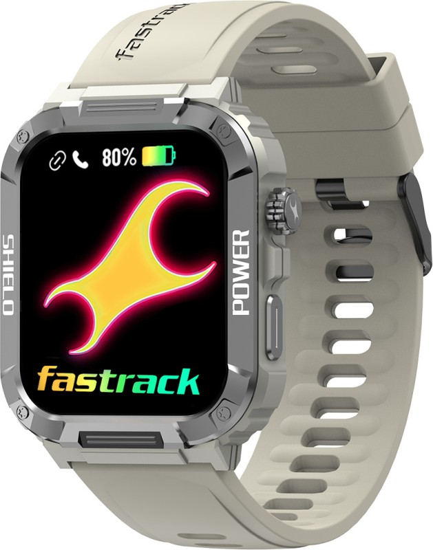 Fastrack Revoltt Vigor 1.91 Super Hd Display|700 Nits|Functional Crown|Bt Calling|Rugged Smartwatch(Silver Strap, Free Size)