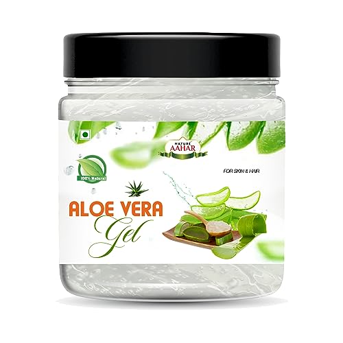 Nature Aahar Aloe Vera Gel For Face & Hair,Acne, Scars, Glowing & Radiant Skin Treatment | Natural Multi Purpose Gel For Moisturizing, Smoothing Skin (400 G)