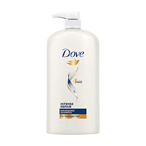 Dove Intense Repair Shampoo 1 L, Repairs Dry And Damaged Hair, Strengthening Shampoo For Smooth & Strong Hair – Mild Daily Shampoo For Men & Women
