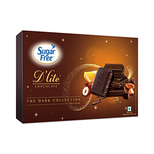 Sugar Free D’Lite The Dark Collection Assorted Chocolate Gift Pack, 120 G