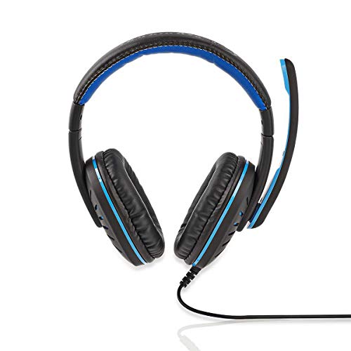 Amigo Nedis Wired Over-Ear Gaming Headset | With Impressive Surround Sound |With 3.5 Mm Connector | |High Bass (Black/Blue)